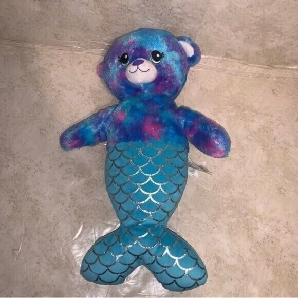 Build A Bear Blue Tie Tye Mermaid 16” Bear Doll With Music Insert - Picture 2 of 8